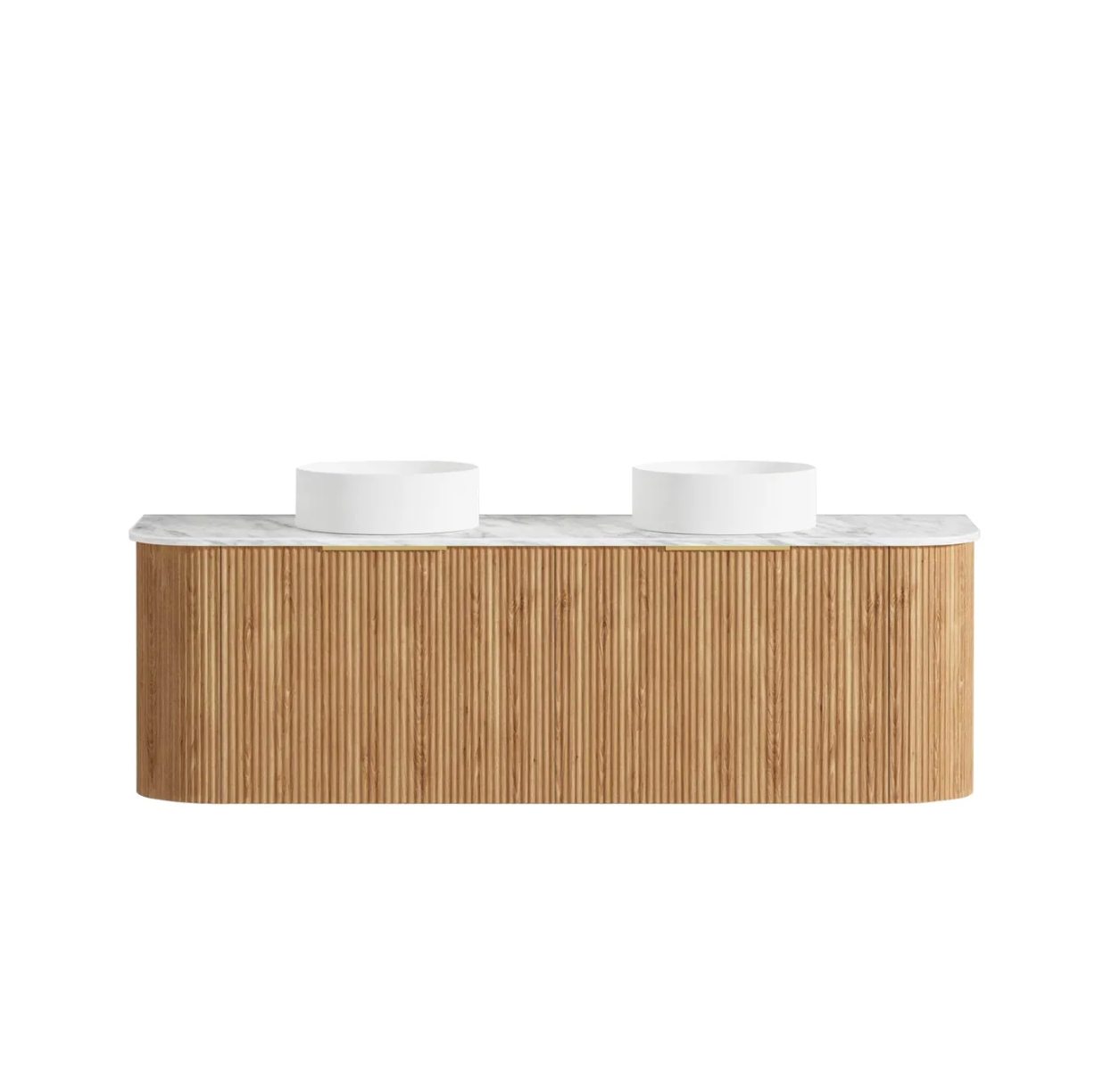 Otti Bondi Woodland Oak Fluted Wall Hung Vanity