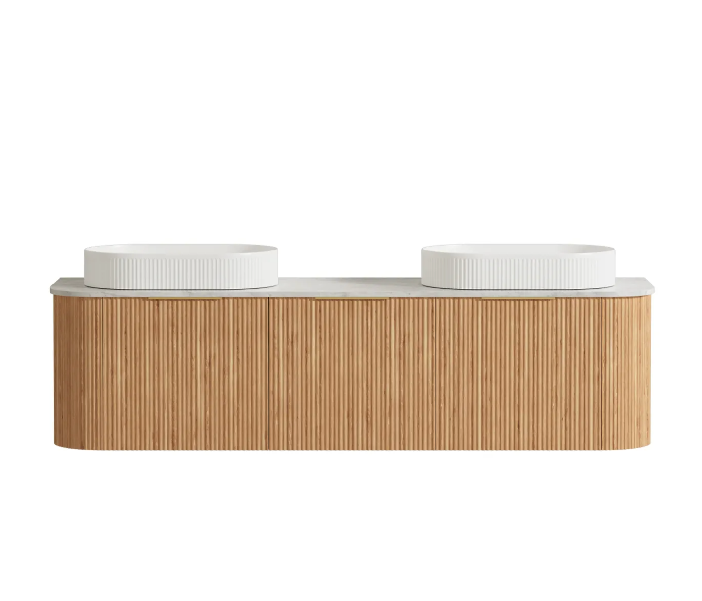 Otti Bondi Woodland Oak Fluted Wall Hung Vanity