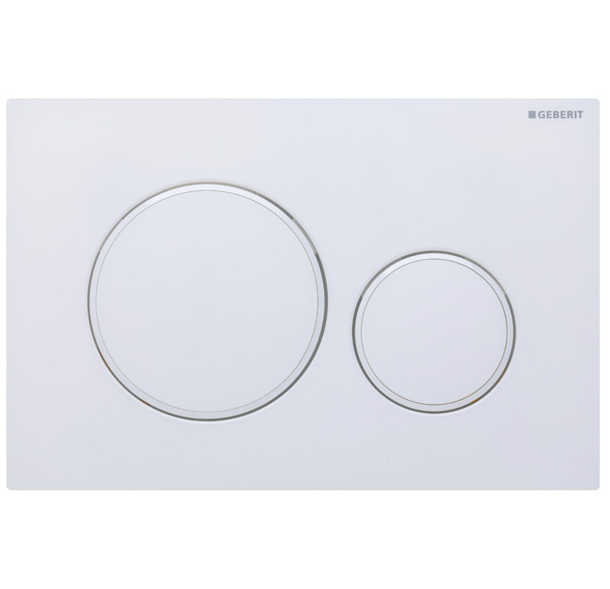 Sigma 20 Matte White on White Round Button Flush Plate