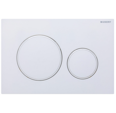 Sigma 20 Matte White on White Round Button Flush Plate