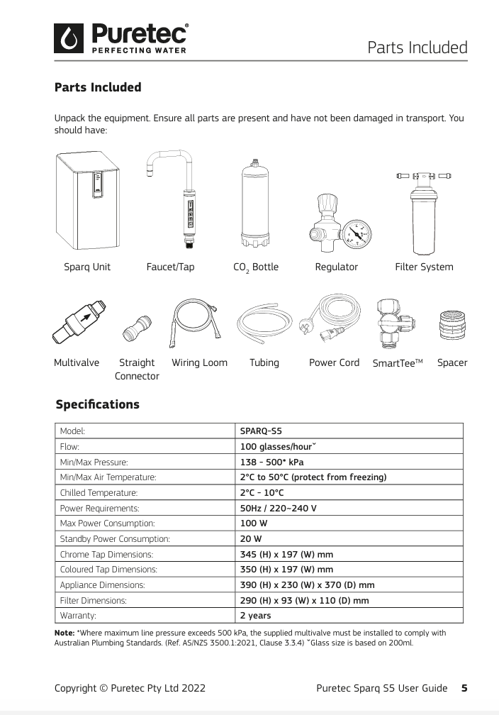 Puretec Sparq5 Filtered Tap Matte Black
