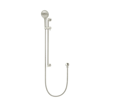 Meir Round Three Function Hand Shower on Rail Column Brushed Nickel