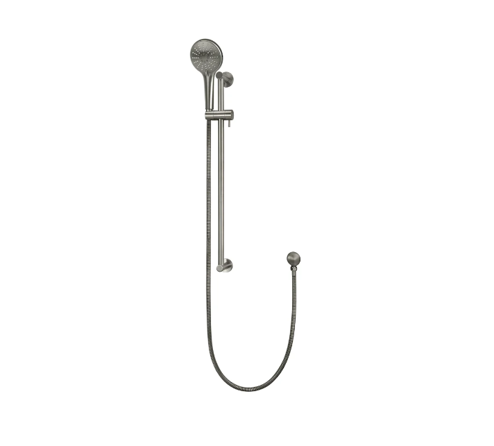 Meir Round Three Function Hand Shower on Rail Column Gun Metal