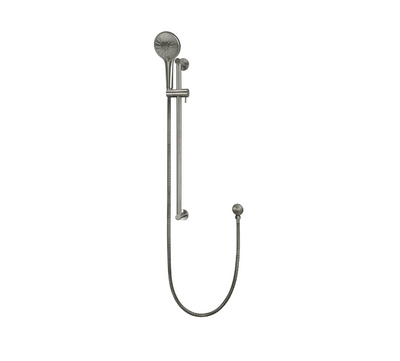 Meir Round Three Function Hand Shower on Rail Column Gun Metal