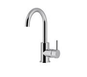 Meir Round Gooseneck Basin Mixer with Cold Start Chrome