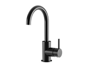 Meir Round Gooseneck Basin Mixer with Cold Start Matte Black