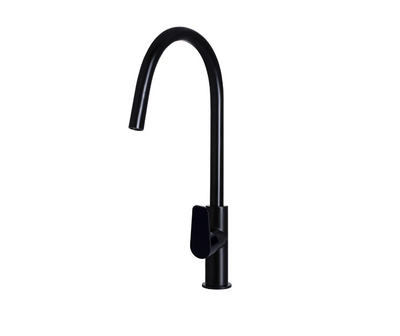 Meir Round Paddle Piccola Pull Out Kitchen Mixer - Matte Black