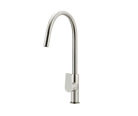 Meir Round Paddle Piccola Pull Out Kitchen Mixer - Brushed Nickel