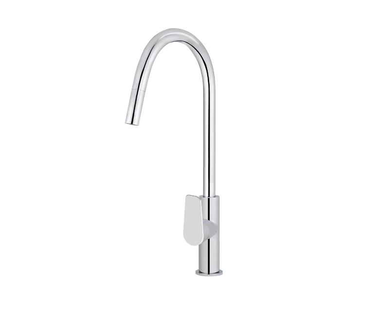 Meir Round Paddle Piccola Pull Out Kitchen Mixer Tap - Chrome