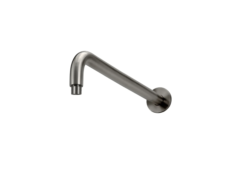 Meir Round Wall Shower Curved Arm 400mm Gunmetal