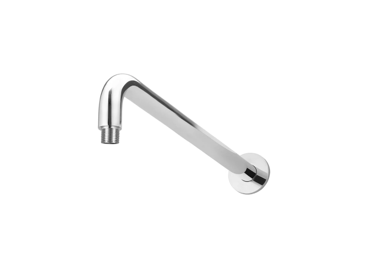 Meir Round Wall Shower Curved Arm 400mm Chrome