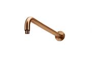Meir Round Wall Shower Curved Arm 400mm Lustre Bronze