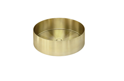 Meir Round Stainless Steel Bathroom Basin - Tiger Bronze
