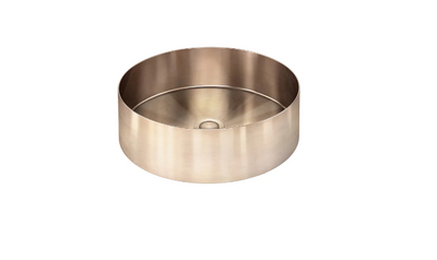 Meir Round Stainless Steel Bathroom Basin - Champagne