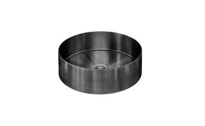 Meir Round Stainless Steel Bathroom Basin - Gunmetal
