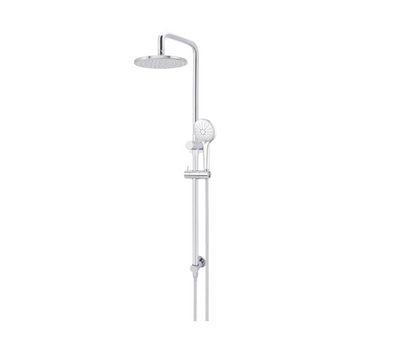 Meir Round Combination Shower Rail, 200mm Rose, Single Function Hand Shower - Polished Chrome