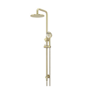 Meir Round Combination Shower Rail, 200mm Rose, Single Function Hand Shower - Tiger Bronze