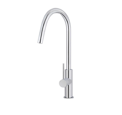 Meir Round Piccola Pull Out Kitchen Mixer Tap - Polished Chrome