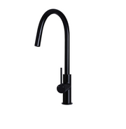 Meir Round Piccola Pull Out Kitchen Mixer Tap - Matte Black