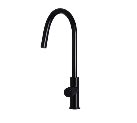 Meir Round Pinless Piccola Pull Out Kitchen Mixer Tap - Matte Black