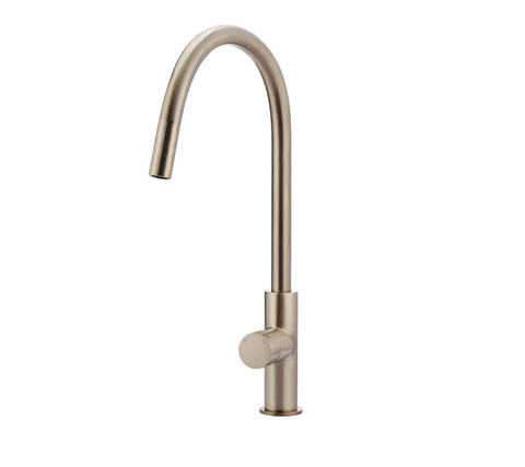 Meir Round Pinless Piccola Pull Out Kitchen Mixer Tap - Champagne