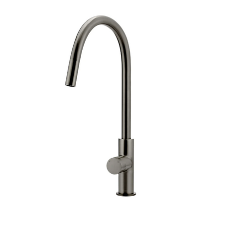 Meir Round Pinless Piccola Pull Out Kitchen Mixer Tap - Gunmetal