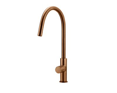 Meir Round Pinless Piccola Pull Out Kitchen Mixer Tap Lustre Bronze