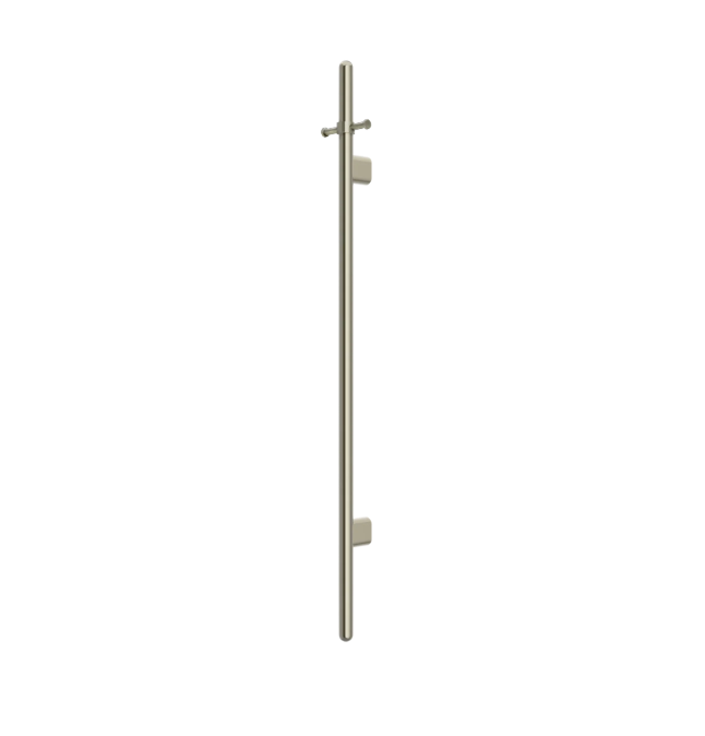Meir Heated Vertical Towel Rail - Brushed Nickel