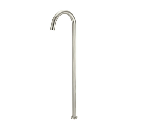 Meir Round Freestanding Bath Spout - Brushed Nickel