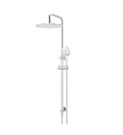 Meir Round Combination Shower Rail 300mm Rose, Three Function Hand Shower