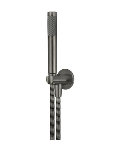 Meir Round Hand Shower on Fixed Bracket Gun Metal