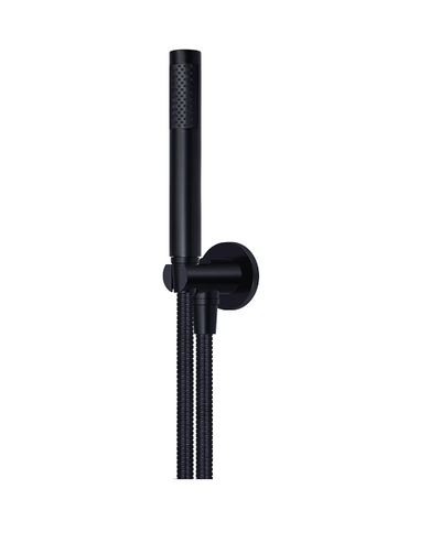 Meir Round Hand Shower on Fixed Bracket Matte Black