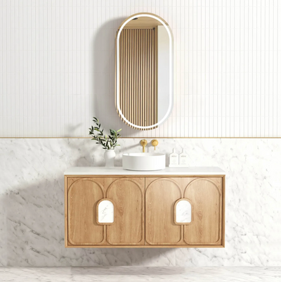 Otti Laguna Mark II Natural American Oak Wall Hung Vanity