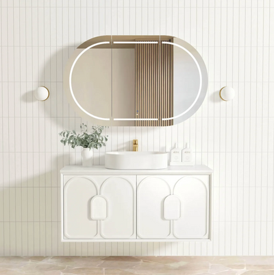 Otti Laguna Mark II Matte White Wall Hung Vanity