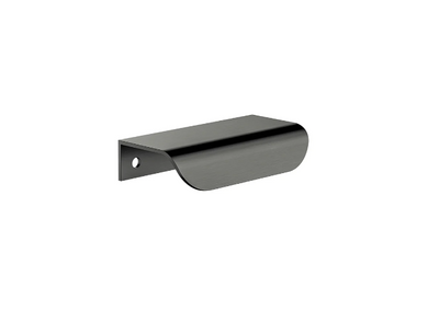 Meir Öppen Edge-Pull 75mm Cabinet Handle (Brushed) Gunmetal