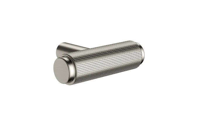 Meir Öppen T-Pull Cabinet Handle (Linear Knurled) Brushed Nickel