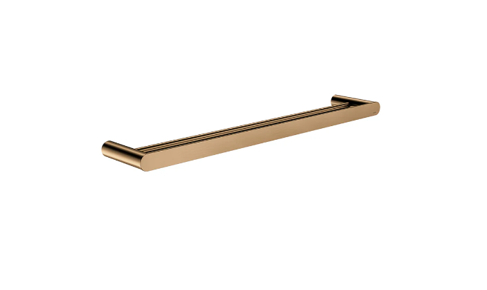 Meir Curvae Double Towel Rail 600mm Lustre Bronze