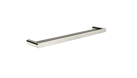 Meir Curvae Double Towel Rail 600mm Brushed Nickel