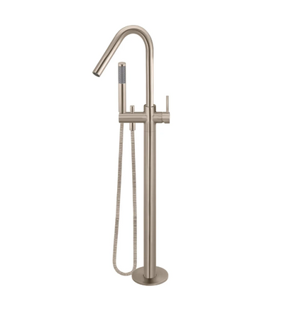 Meir Round Freestanding Bath Spout and Hand Shower - Champagne