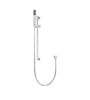 Meir Round Shower on Rail Column - Polished Chrome