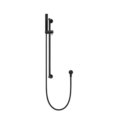 Meir Round Shower on Rail Column - Matte Black