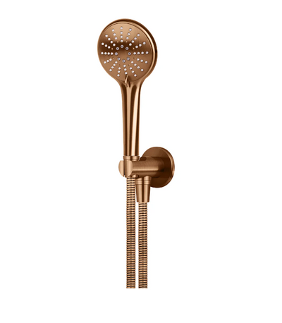 Meir Round Three Function Hand Shower On Fixed Bracket Lustre Bronze