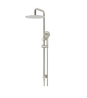 Meir Round Combination Shower Rail, 300mm Rose, Single Function Hand Shower - Brushed Nickel