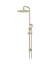Meir Round Combination Shower Rail, 300mm Rose, Single Function Hand Shower - Tiger Bronze