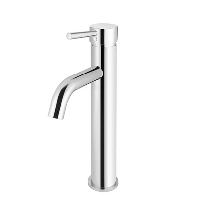 Meir Round Tall Basin Mixer Curved - Polished Chrome