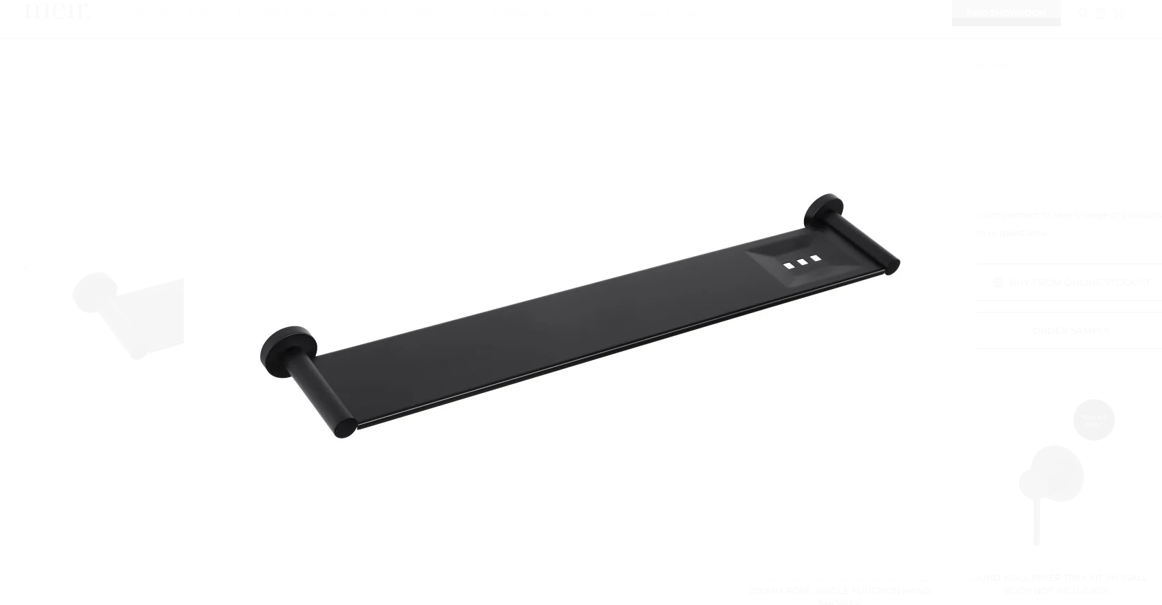Meir Round Bathroom Shelf - Matte Black