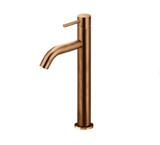 Meir Piccola Tall Basin Mixer Tap with 130mm Spout - Lustre Bronze