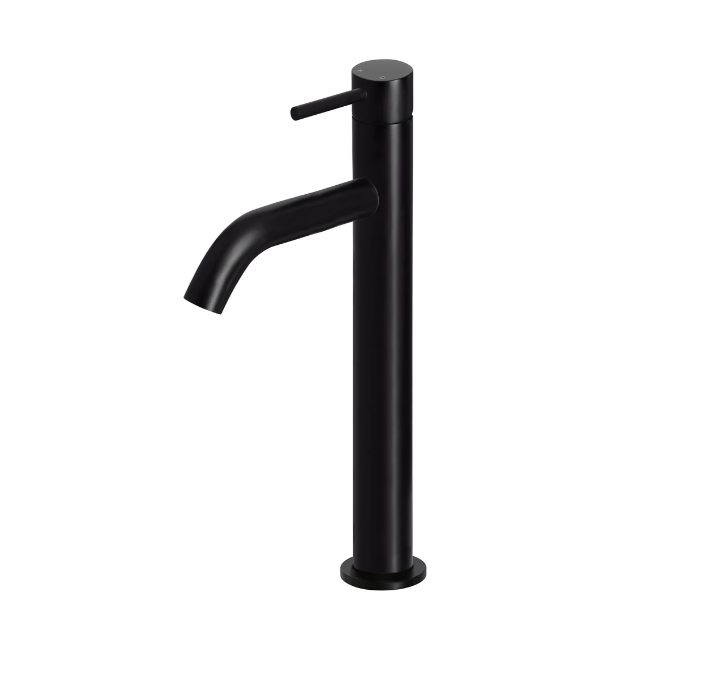Meir Piccola Tall Basin Mixer Tap with 130mm Spout - Matte Black