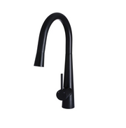 Meir Round Pull Out Kitchen Mixer Tap - Matte Black