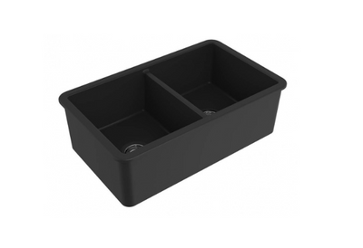 Cuisine 85 x 49 Double Matte Black Fireclay Sink